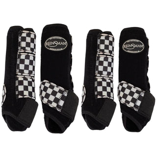 Reinsman Apex Sport Boots 4 Pack, Black Checkered, Medium