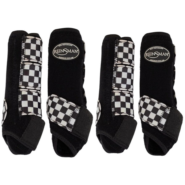 Reinsman Apex Sport Boots 4 Pack, Black Checkered, Medium