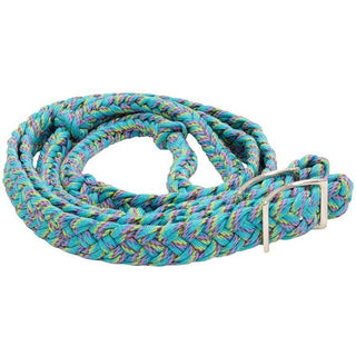 Braided Turquoise Confetti Barrel Rein