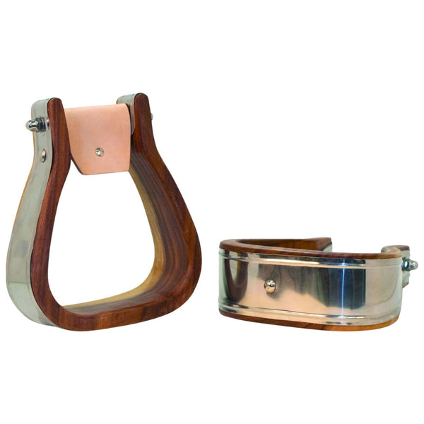 Western Rawhide Rosewood Roper Metal Stirrups