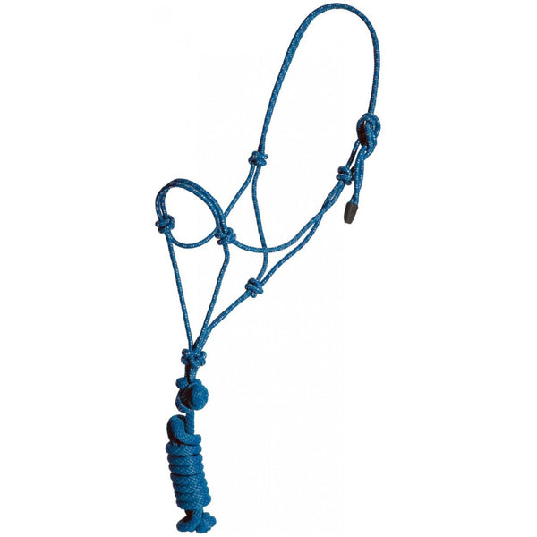 Mustang Mountain Rope Foal Halter and Lead, Blue