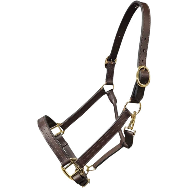 Griffith Brown Leather Halter, X-Large