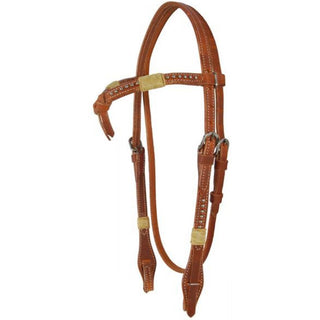 Sierra Harness Leather & Rawhide Crossover Headstall
