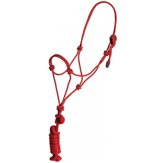 Mustang Mountain Rope Foal Halter and Lead, Red