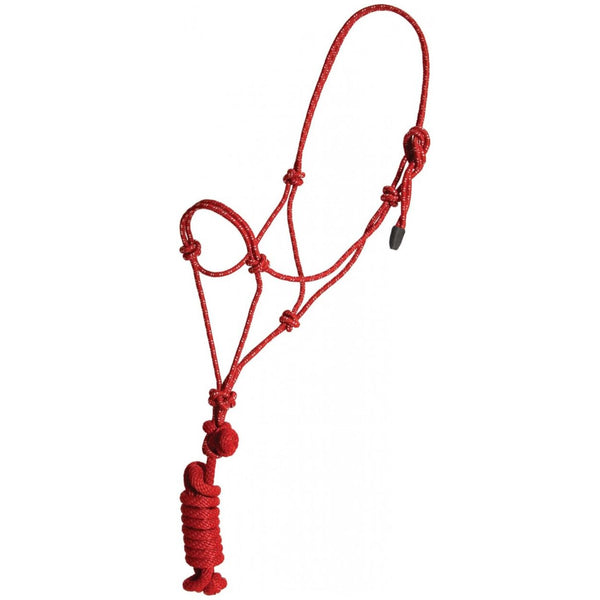 Mustang Mountain Rope Foal Halter and Lead, Red