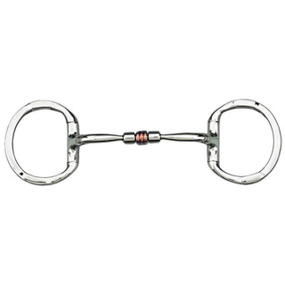 Myler Copper Roller Eggbutt Bit with Hooks, 5"