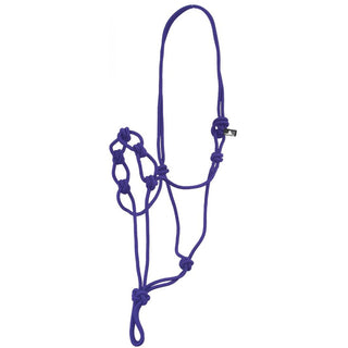 Mustang Infinity Knot Rope Halter and Lead, Purple