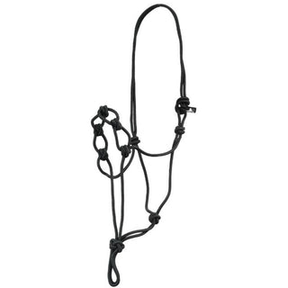 Mustang Infinity Knot Rope Halter and Lead, Black