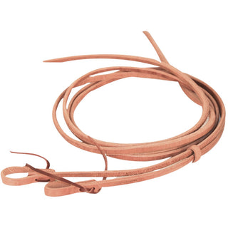 Western Rawhide Harness Leather Reins with Water Loops and Heavy Ends, 1/2" x 7'