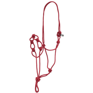 Mustang Infinity Knot Rope Halter and Lead, Red