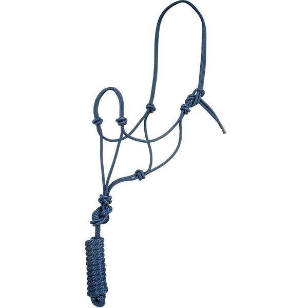 Mustang Mountain Rope Halter with Lead, Navy