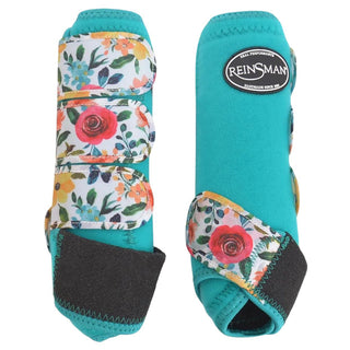 Reinsman Apex Sport Boots, Aqua Floral, Medium