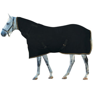 Century Super Lux Fleece Rug with Roll Down Neck, Black