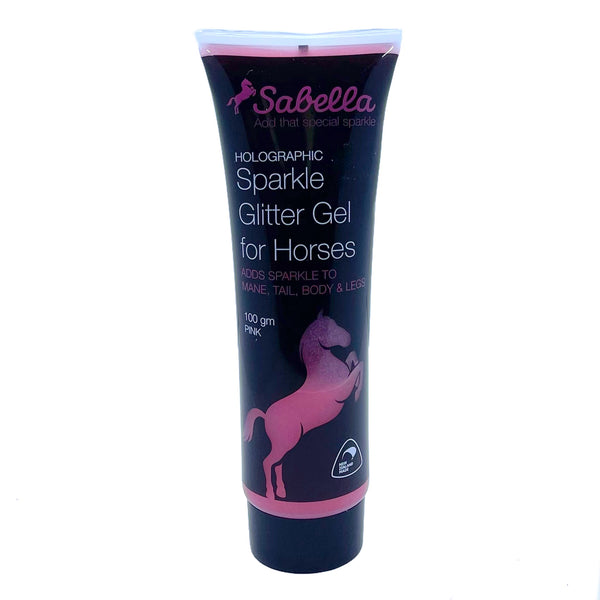 Sabella Sparkle Glitter Gel for Horses, Holographic Pink 100gm