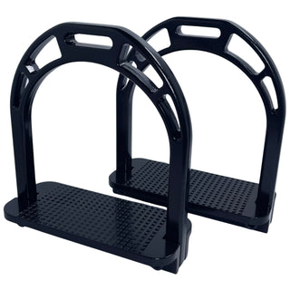 Silverline Aluminum Stirrups, Black