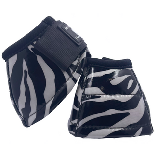 Classic Equine Zebra Print No-Turn DL Bell Boots, Small