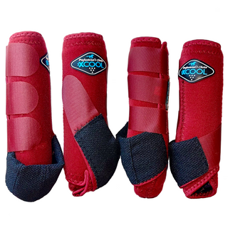 2XCool Sports Medicine Boots 4 Pack, Crimson