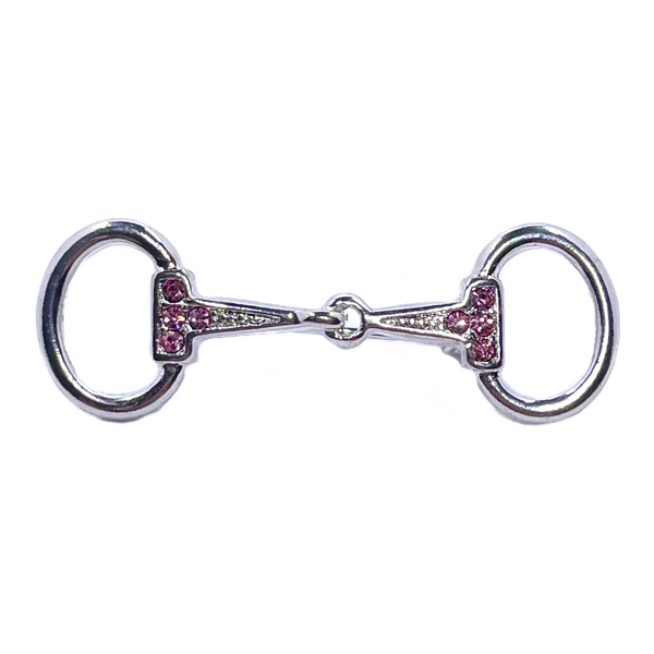 Pink Crystal Snaffle Bit Pin