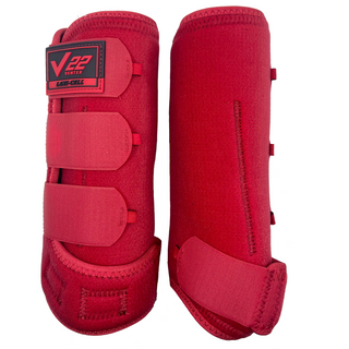 Lami-Cell V22 Protective Boots Front Pair, Red Large