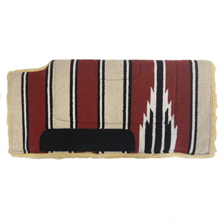 Country Legend Navajo Felt Lined Wool Pad with Wither Cutout, Rust/Beige