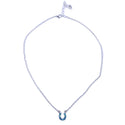 Horseshoe Necklace, Aqua