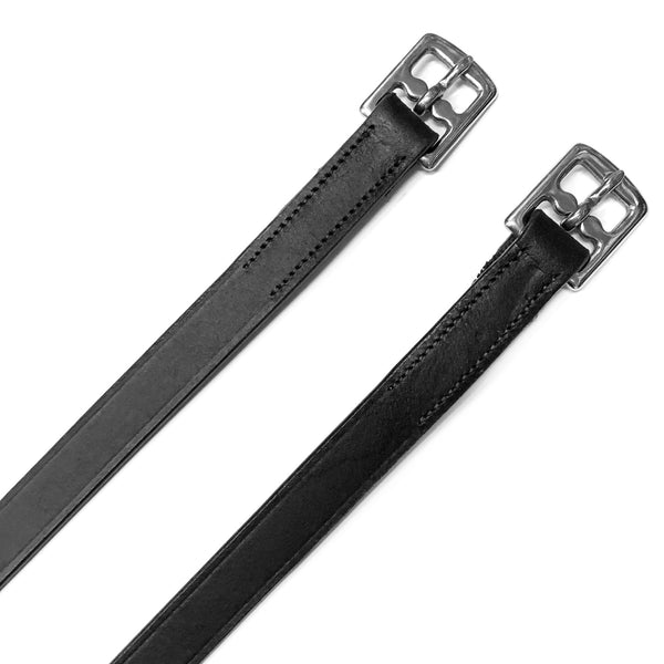 Chetak Child's Length Stirrup Leathers, Black, 7/8" x 48"
