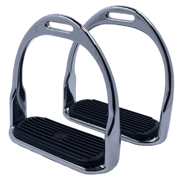 Metalab Nickel Plated Malleable Iron Stirrup Irons, 4 1/2"