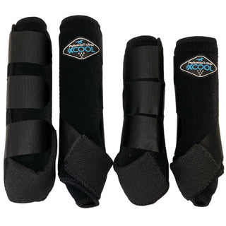 2XCool Sports Medicine Boots 4 Pack, Black