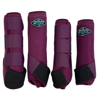 2XCool Sports Medicine Boots 4 Pack, Wine