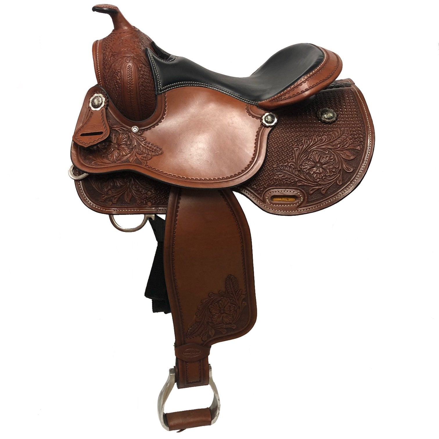 Country Legend(by Western Rawhide) Combo Flower Trail Saddle, 16 ...