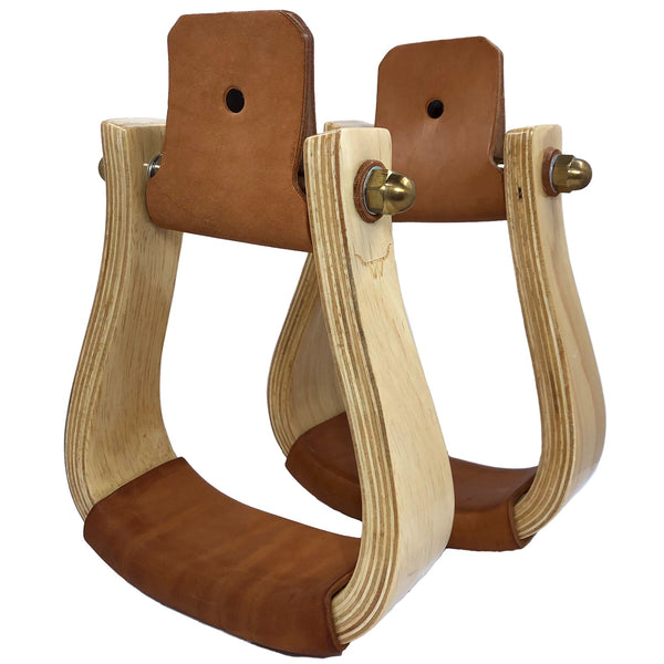 Western Rawhide Wooden Visalia Stirrups
