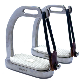 Coronet Peacock Fillis Style Safety Stirrup Irons, 4”