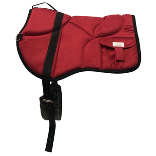 Best Friend Bareback Pad with Water Bottle, Red