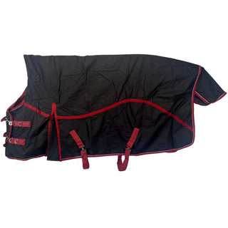 Century 600D Fleece Lined Rainsheet, Black/Burgundy