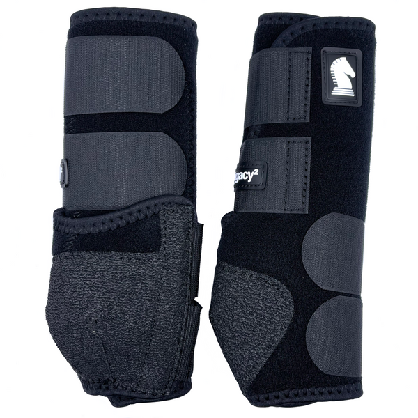 Classic Equine Legacy2 Front Pair, Black Medium