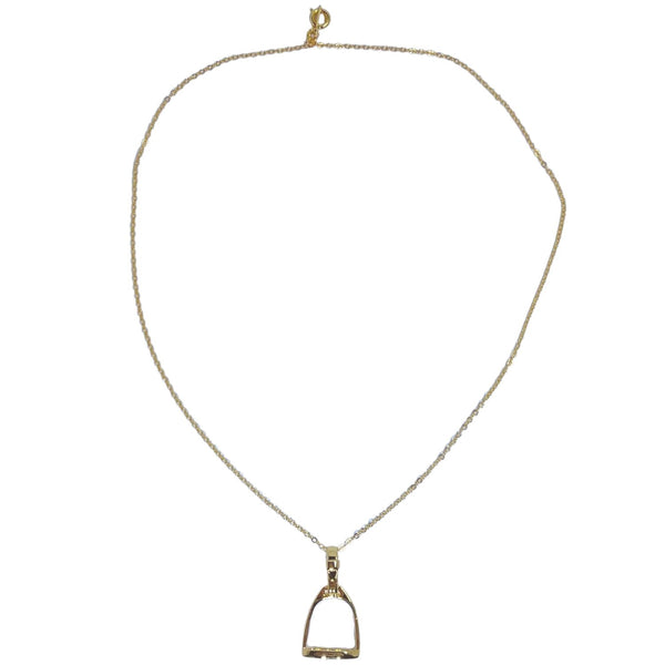 Exselle Equestrian Stirrup Pendant, Gold Plated