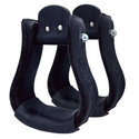 Western Rawhide Black LC Stirrups