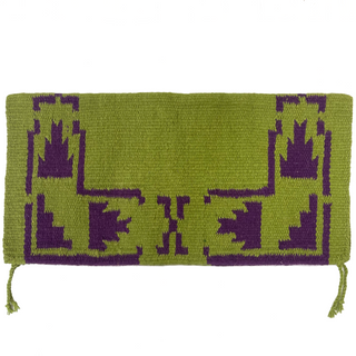 Sierra Wool Blanket, Lime/Purple