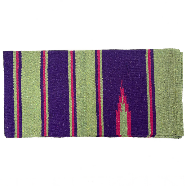 Sierra Navajo Saddle Blanket, Purple/Lime