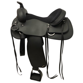 Wintec Black Trail Saddle, 15", Wide Tree