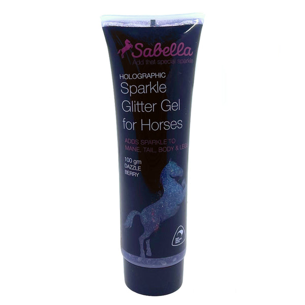 Sabella Sparkle Glitter Gel for Horses, Holographic Dazzle Berry 100gm