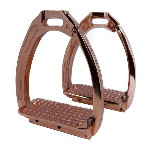 Horse Tech Rose Gold Magnetic Safety Stirrup Irons