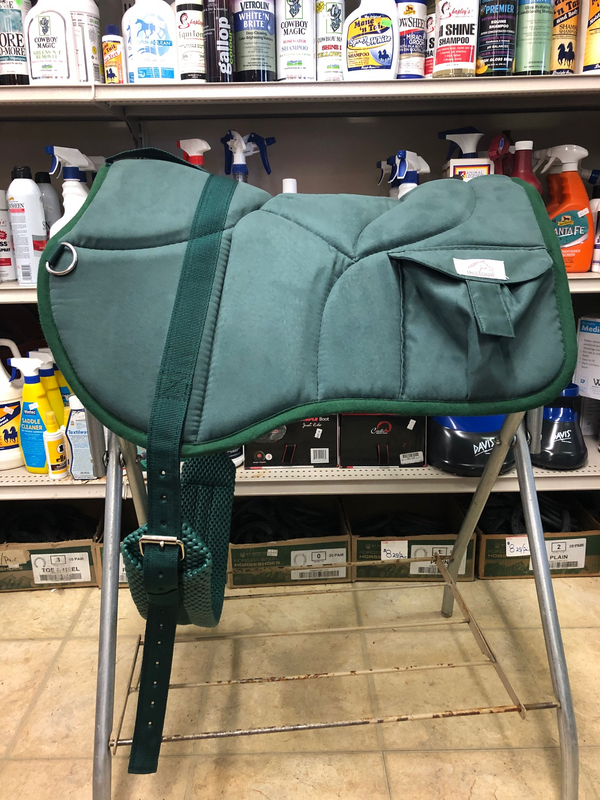 Best Friend Bareback Pad with Water Bottle, Green