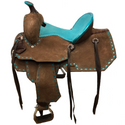 Country Legend(by Western Rawhide) Little Buck Youth Saddle, 13" Turquoise