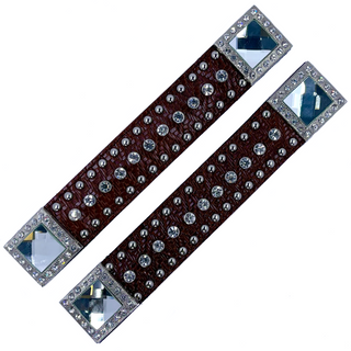 3D Tack S&P Hair Spur Strap with Clear Crystals & Studs