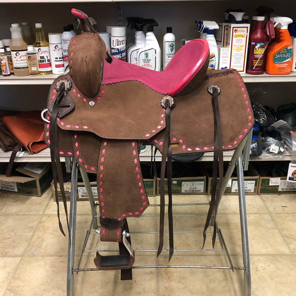 Country Legend(by Western Rawhide) Little Buck Youth Saddle, 13" Pink